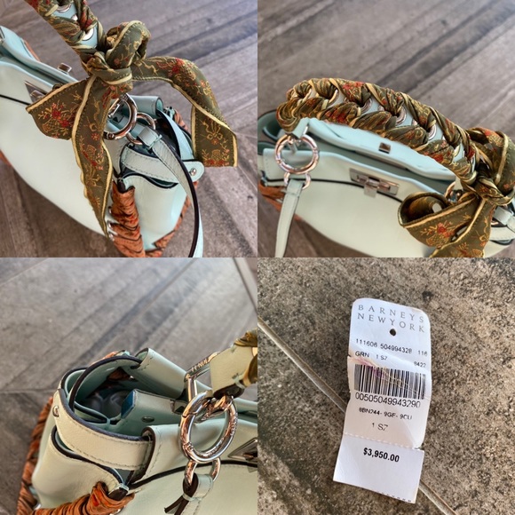 SOLD Fendi RARE Nappa Ribbon Lace Up Peekaboo Iconic Satchel - Picture 10 of 16